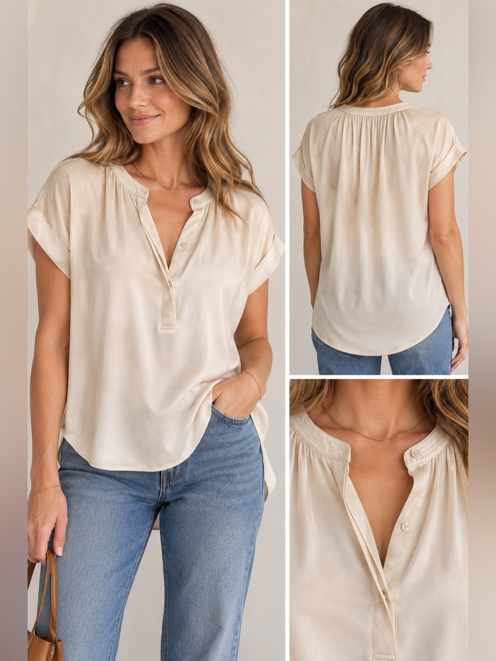 Vince Cap sleeve silk blouse M